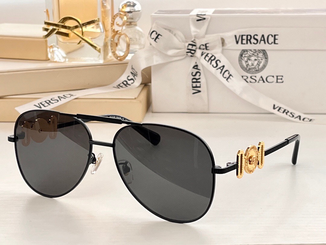 Versace Medusa Biggie Pilot Sunglasses