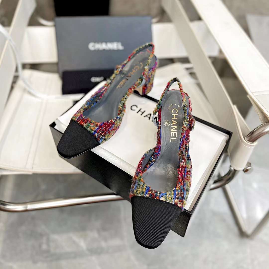Chanel Tweed Slingback Pump