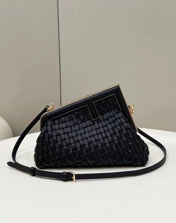 Fendi First Small Braided Leather Bag