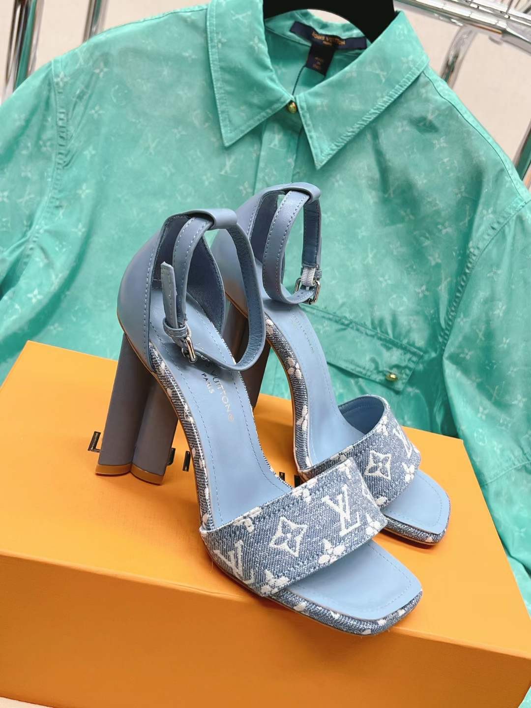 LV Denim Silhouette Sandal
