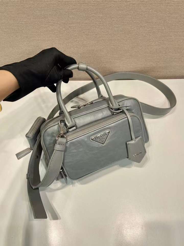 Prada Antique Nappa Leather Top Handle Bag