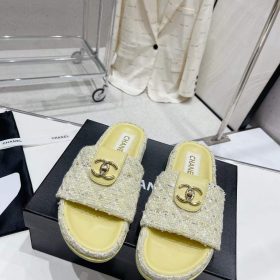 Chanel Tweed Sandals Chanel Tweed Sandals