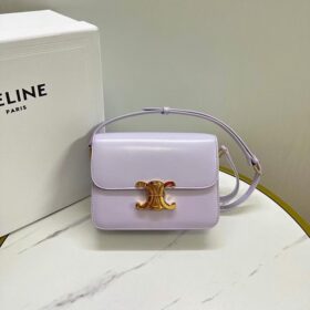 Celine Teen Triomphe Bag In Shiny Calfskin