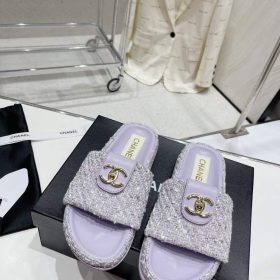 Chanel Tweed Sandals Chanel Tweed Sandals