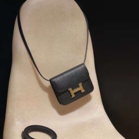 Hermès Constance Slim Wallet Black