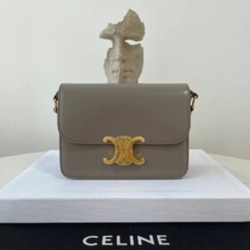 Celine Teen Triomphe Bag In Shiny Calfskin
