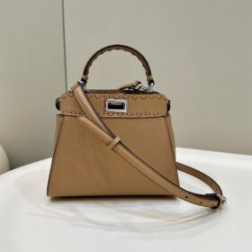 Fendi Peekaboo Mini Grained Calfskin