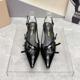 Miu Miu Slingback Pumps With Straps
