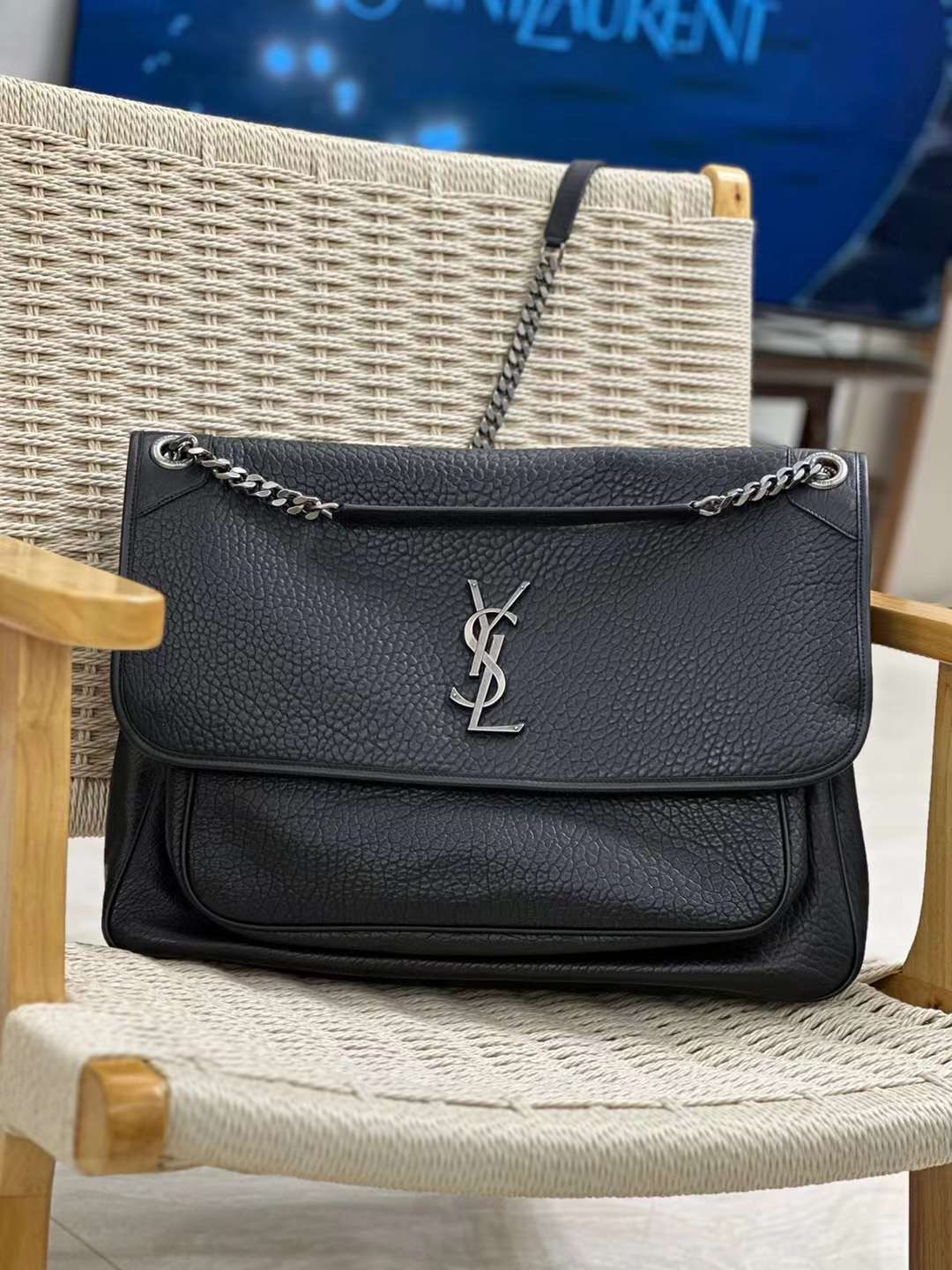 YSL Oversized Niki Grained Lambskin