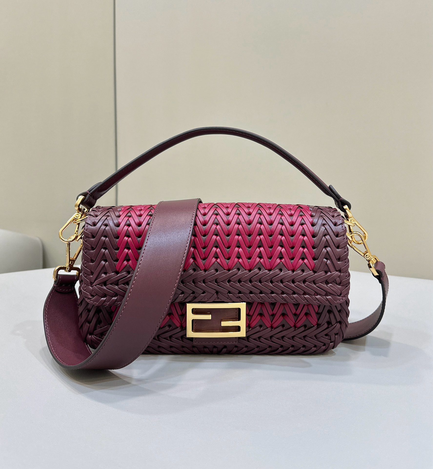 Fendi Baguette Braided Leather Bag