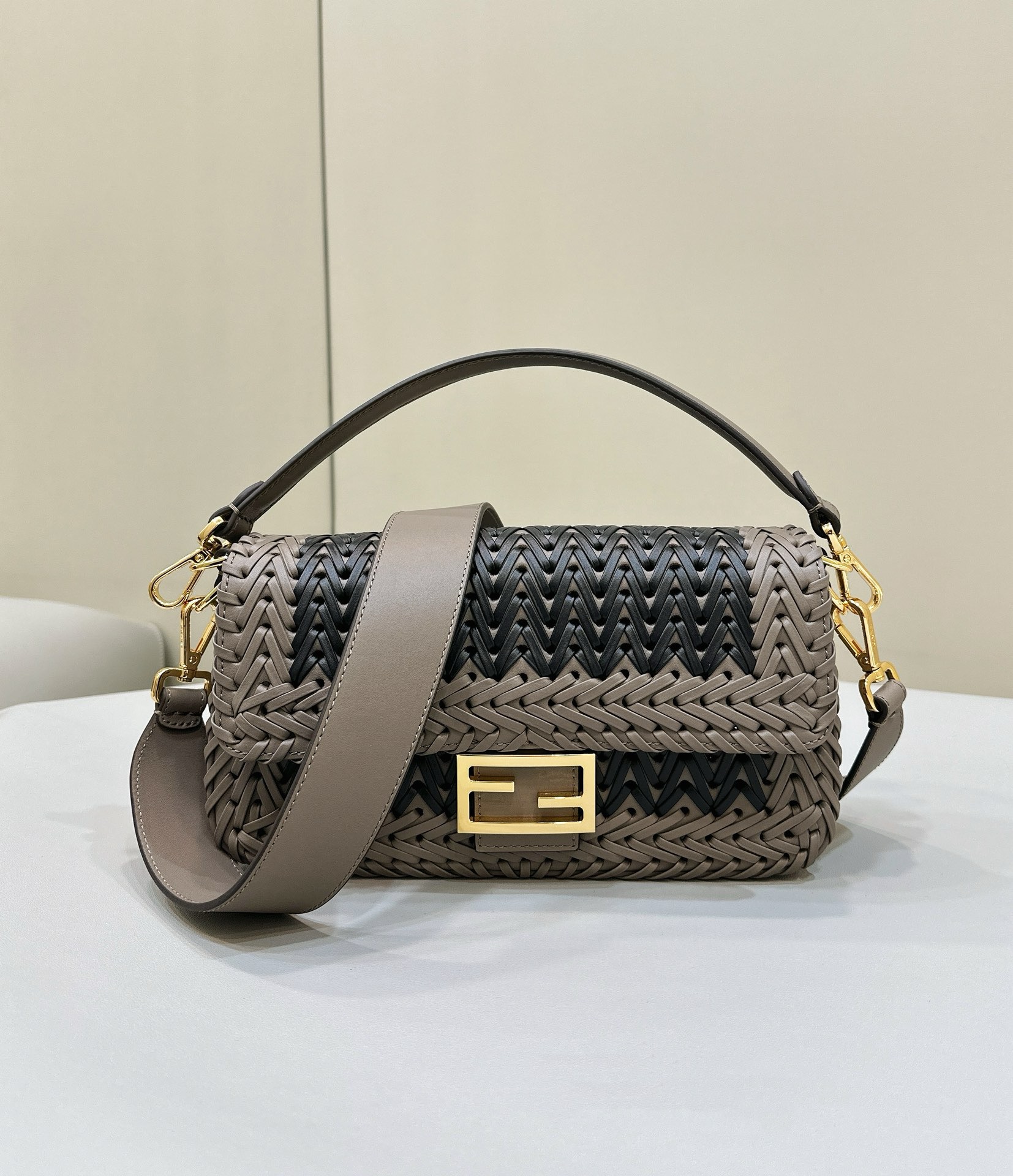 Fendi Baguette Braided Leather Bag