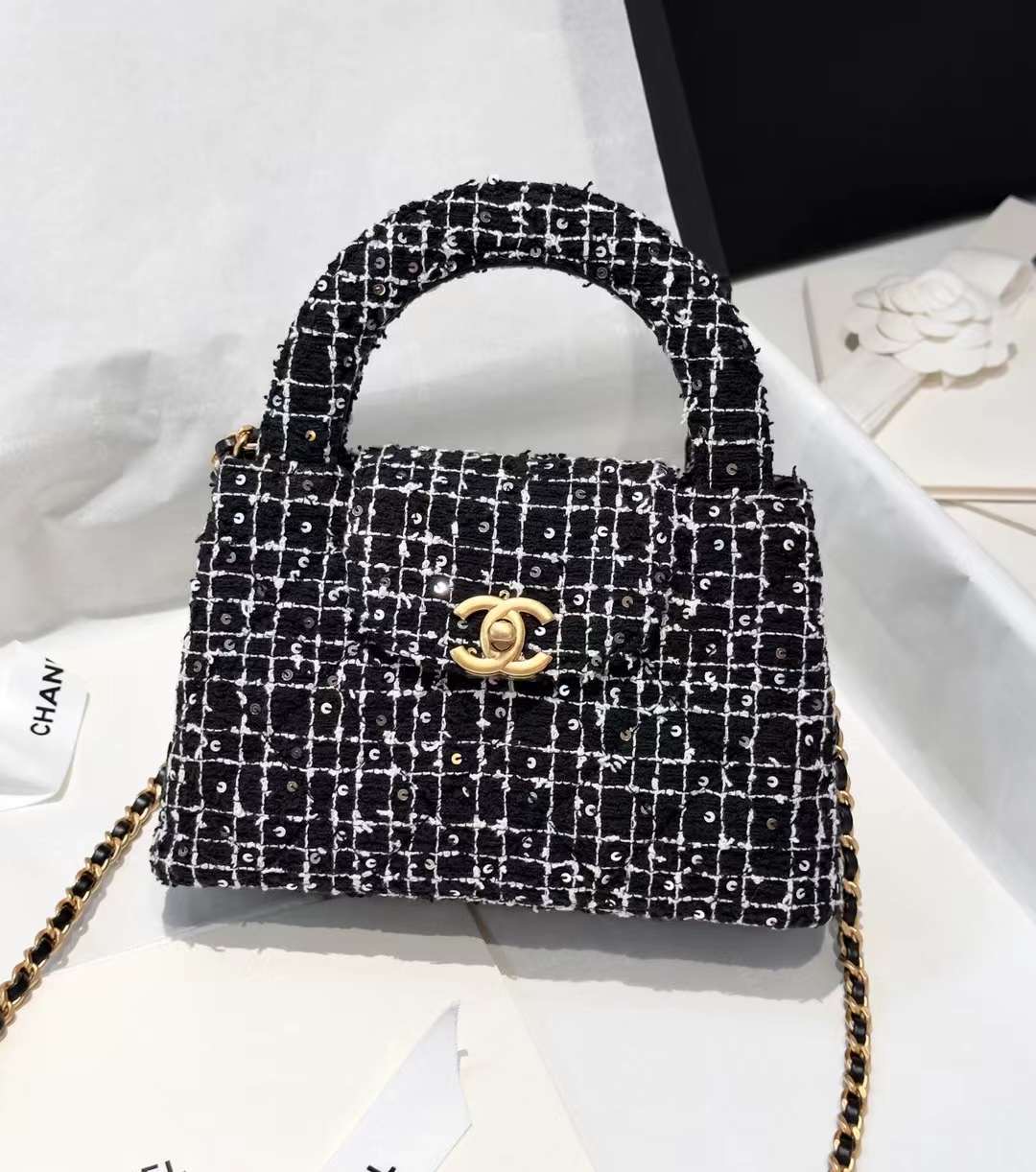 BV Mini Sardine Top Handle Bag