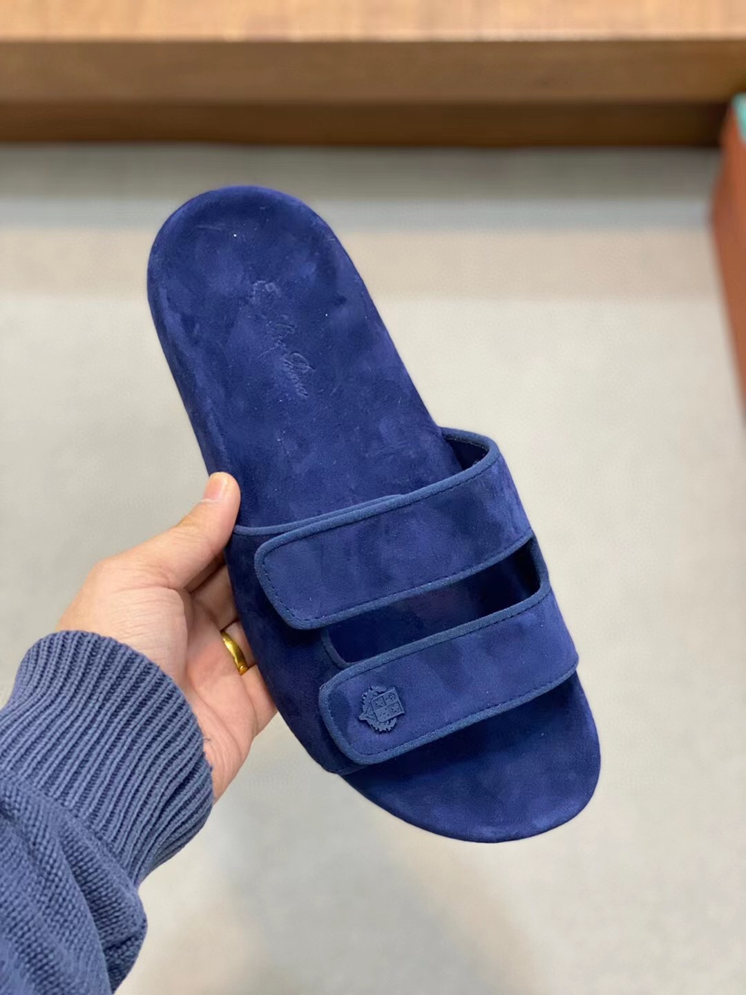 Loro Piana Waikiki Velcro-Strap Sandal