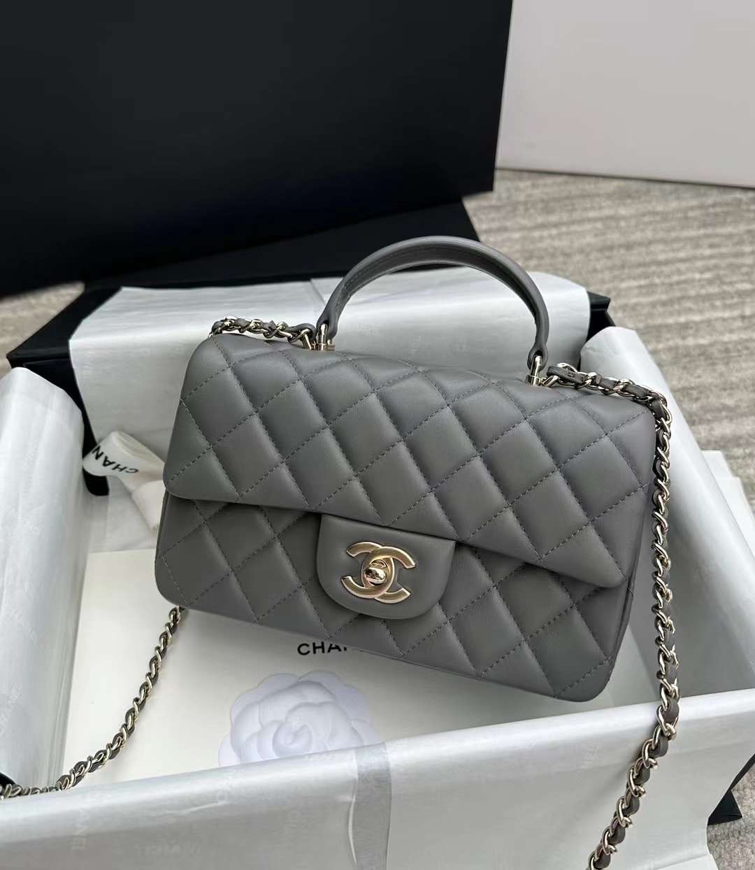 Chanel Mini Flap Bag With Top Handle