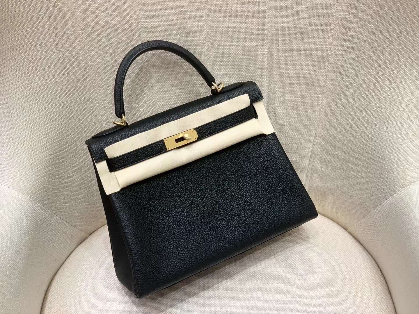 Hermès Kelly 28 Box Black PHW