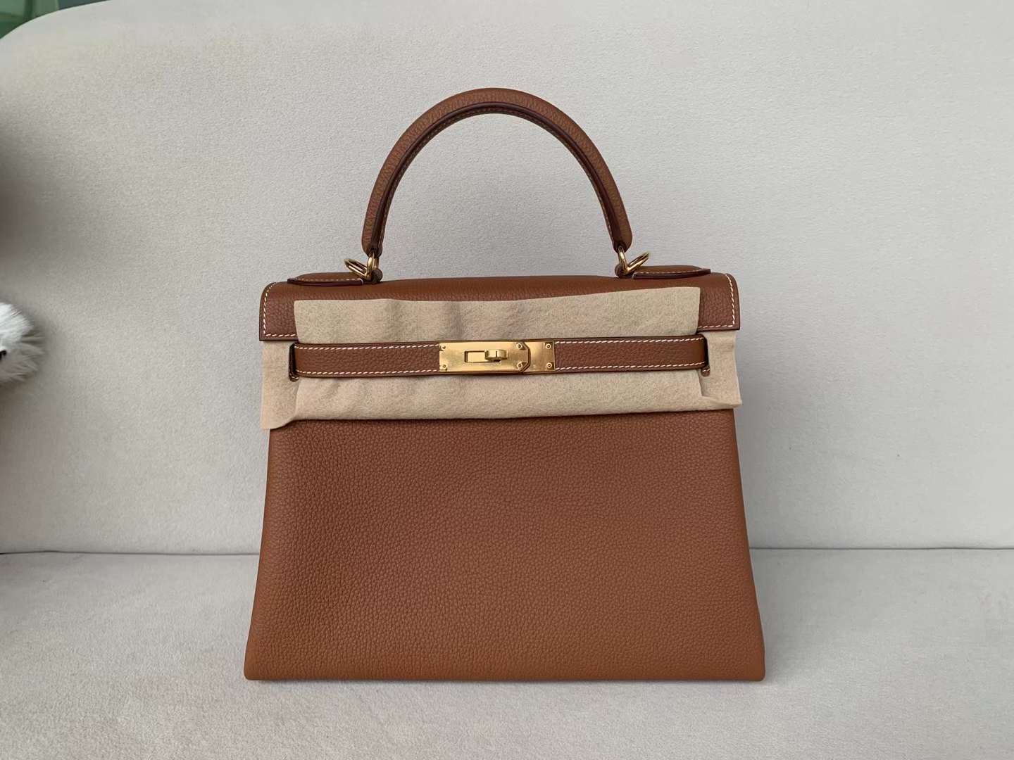 Hermès Kelly 28 Sellier Epsom Alezan GHW