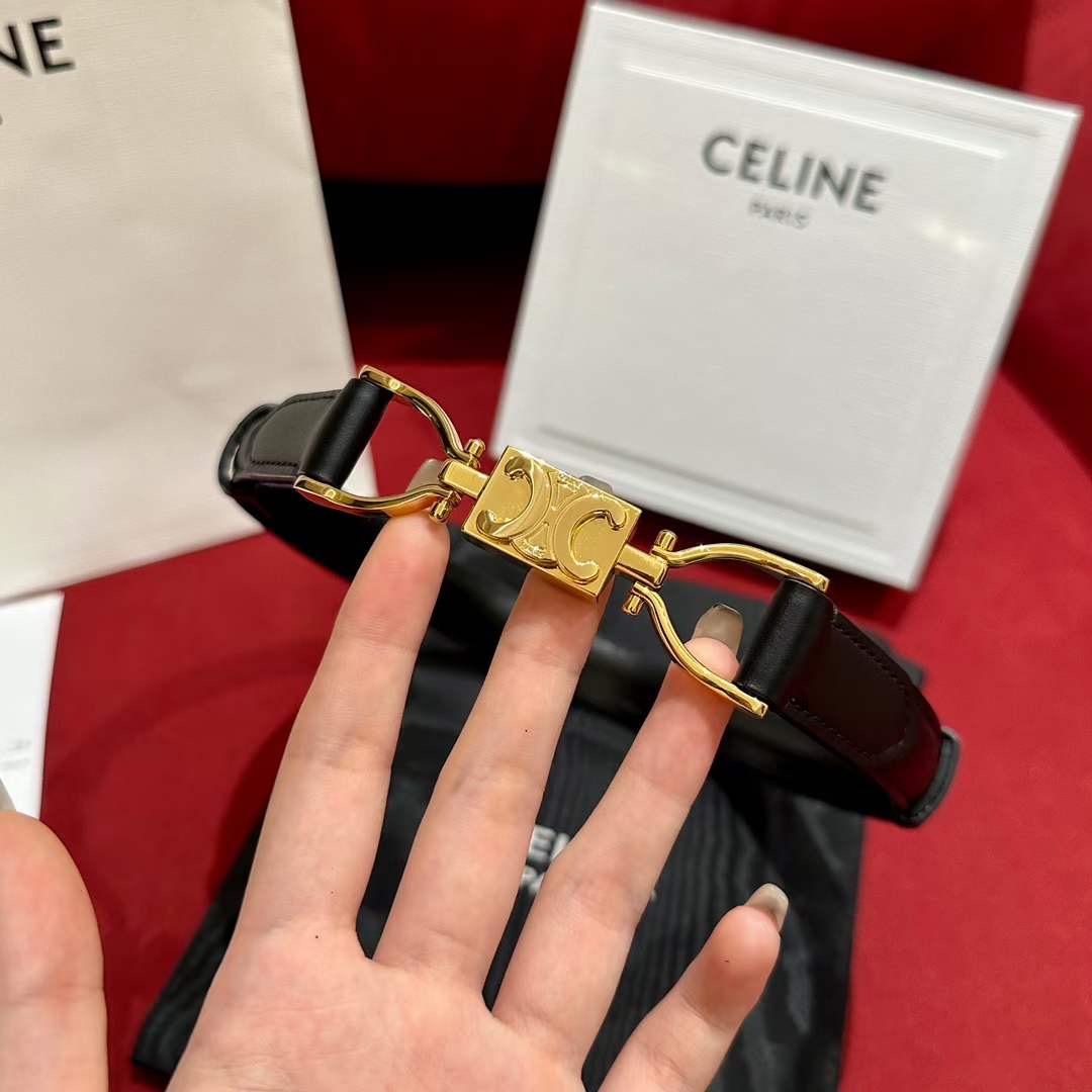 Celine Small Block Triomphe Belt