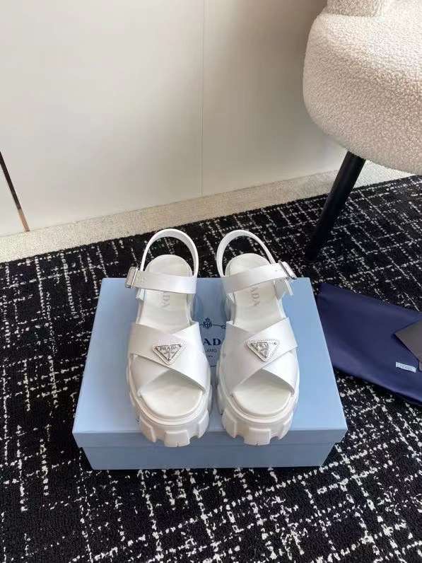 Prada Monolith Rubber Sandals