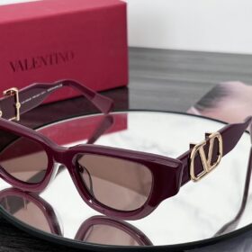 Valentino II Cat Eye Acetate Vlogo Frame Sunglasses