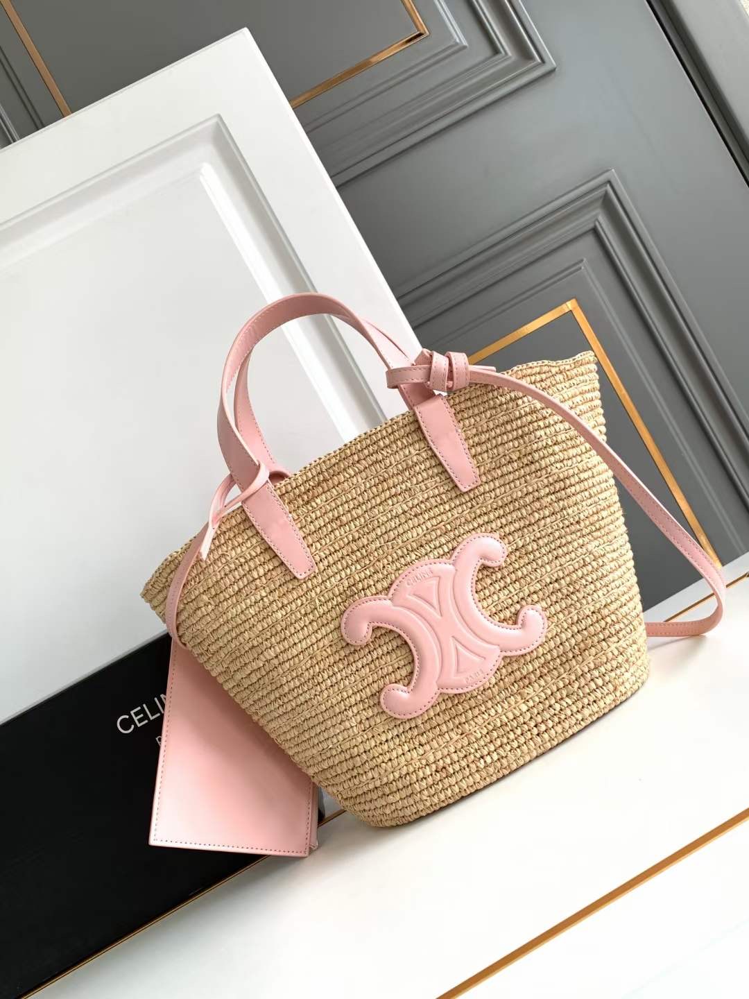 Celine Teen Raffia Tote