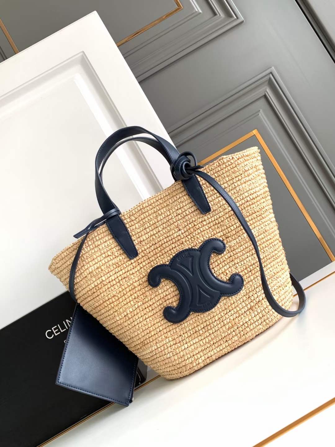 Celine Teen Raffia Tote