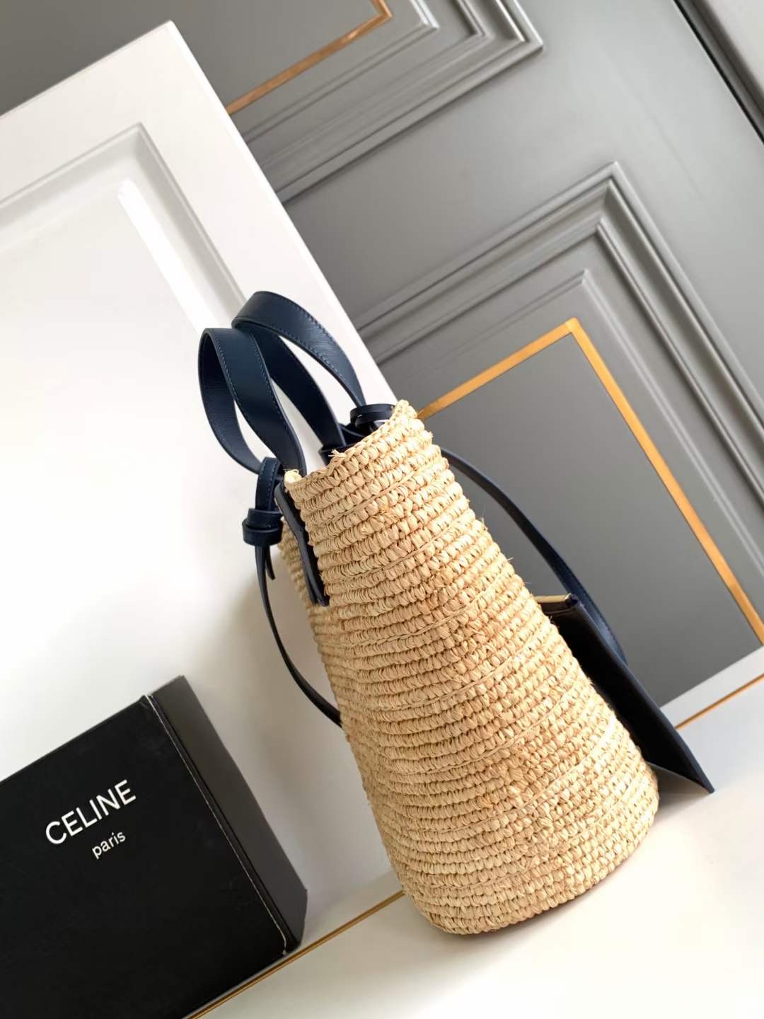 Celine Teen Raffia Tote Celine Teen Raffia Tote