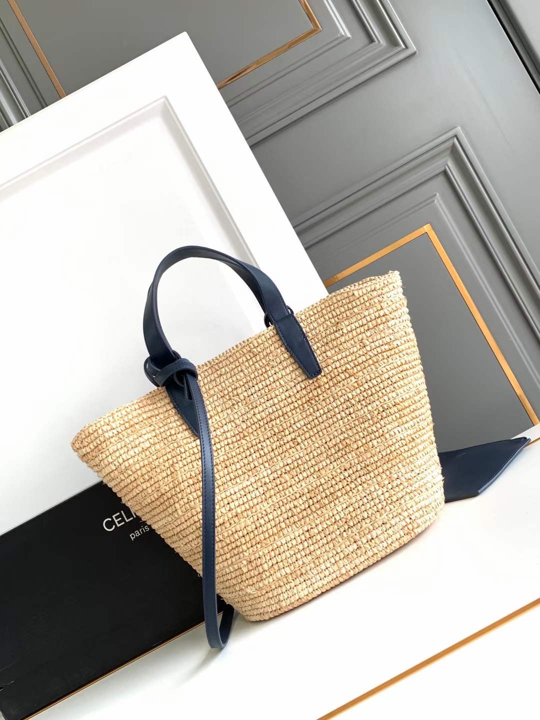 Celine Teen Raffia Tote Celine Teen Raffia Tote