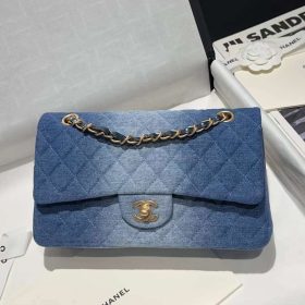 Chanel Double Flap Medium Denim