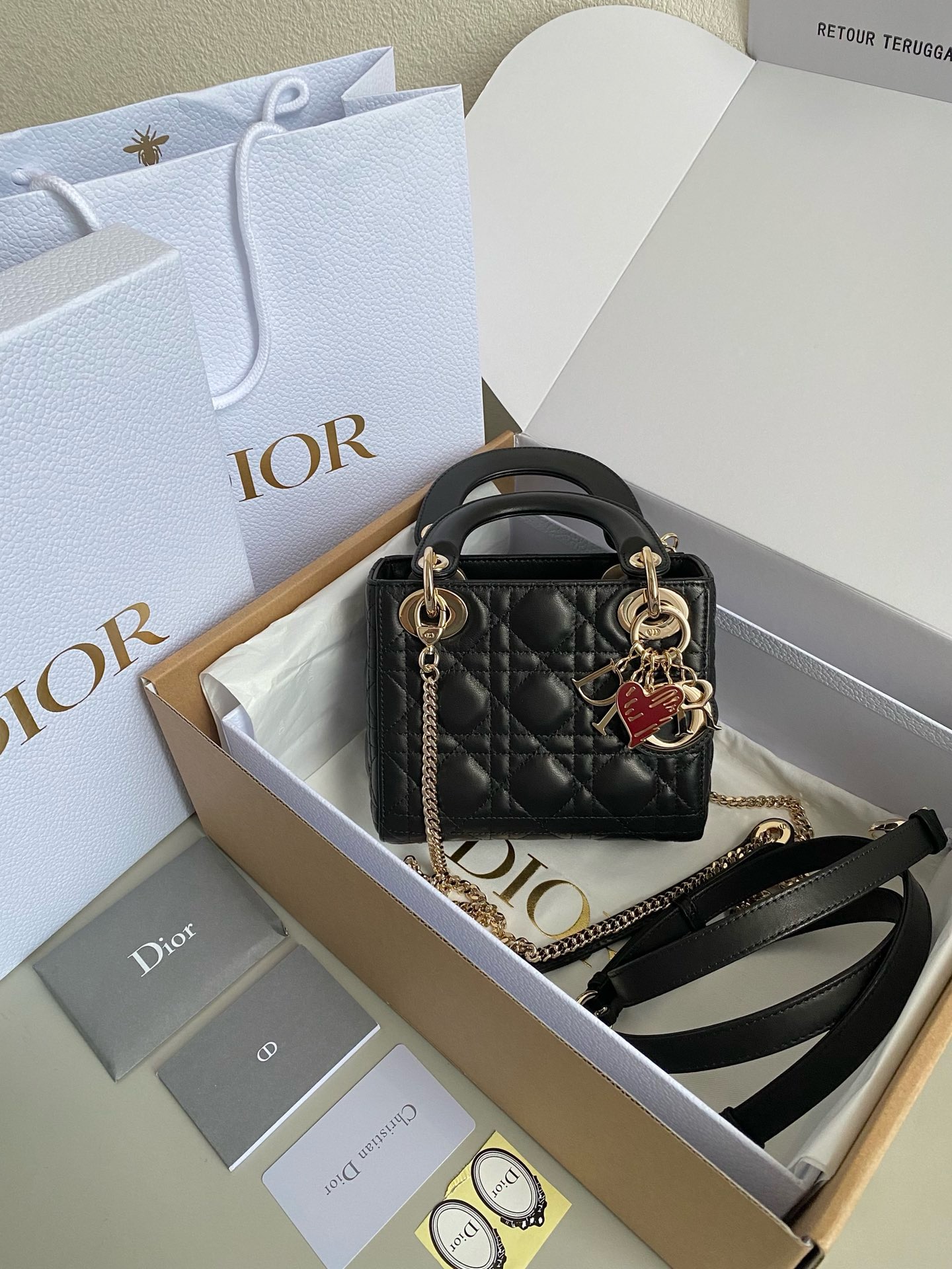 Dioramour Mini Lady Dior Bag