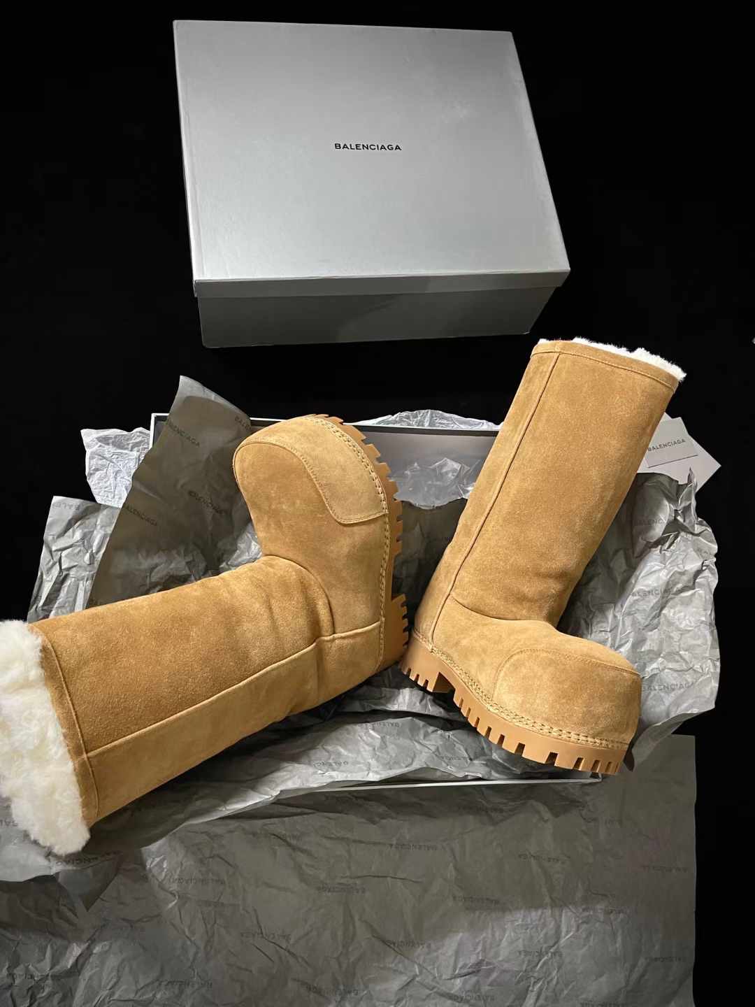 Balenciaga Fur High Boot