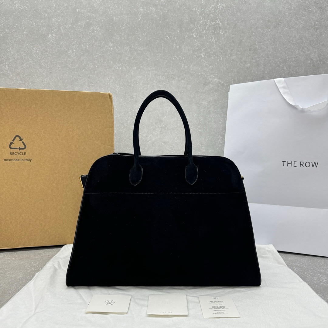 The Row Soft Margaux 17 Bag in Suede