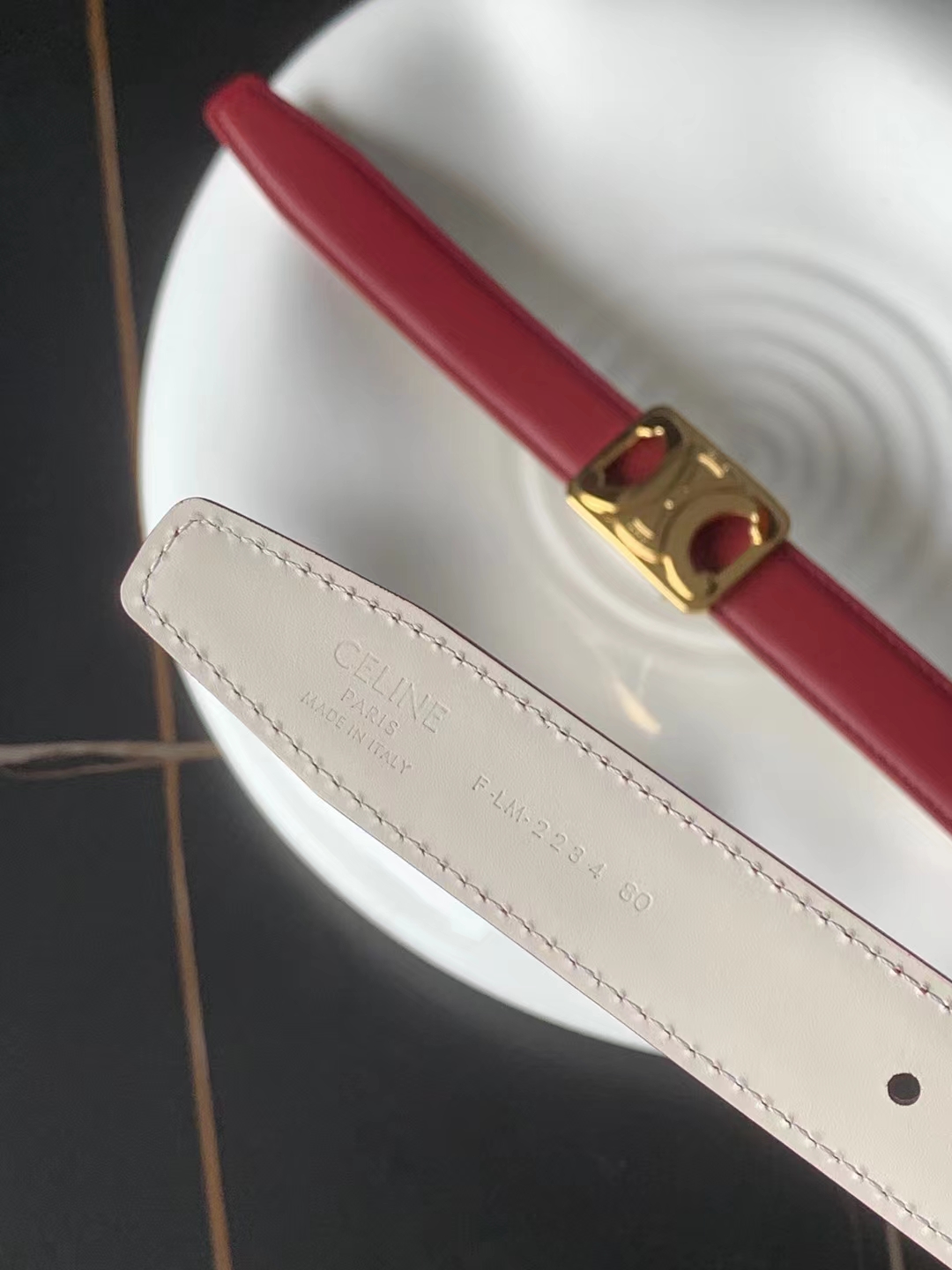Celine Medium Reversible Framed Triomphe Belt Celine Medium Reversible Framed Triomphe Belt