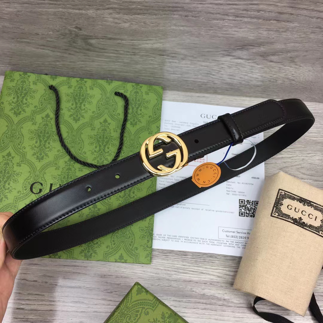 Gucci Belt With Interlocking G Buckle