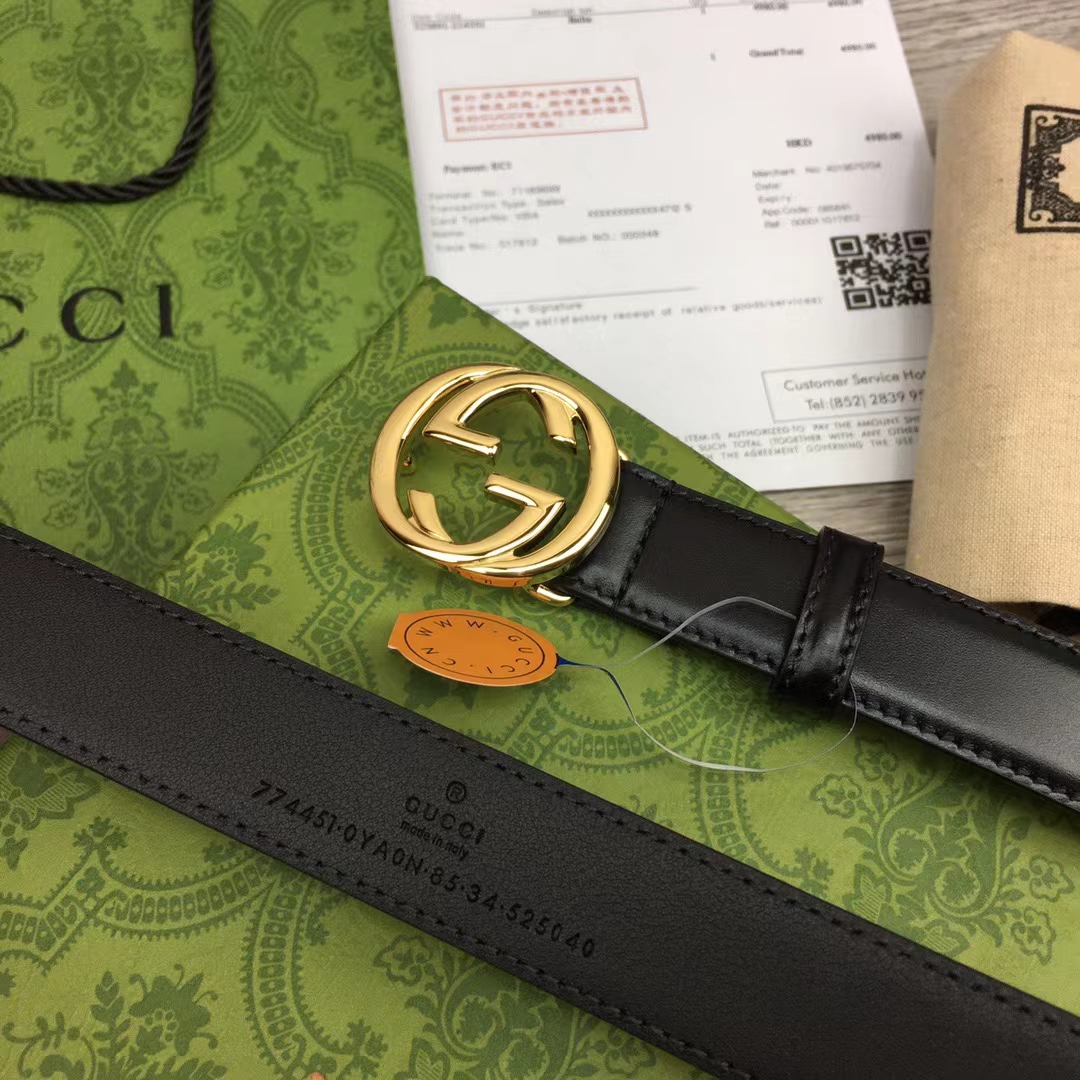Gucci Belt With Interlocking G Buckle Gucci Belt With Interlocking G Buckle