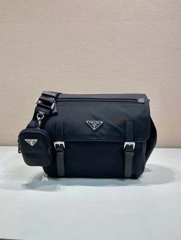 Prada Re-Nylon and Leather Shoulder Bag