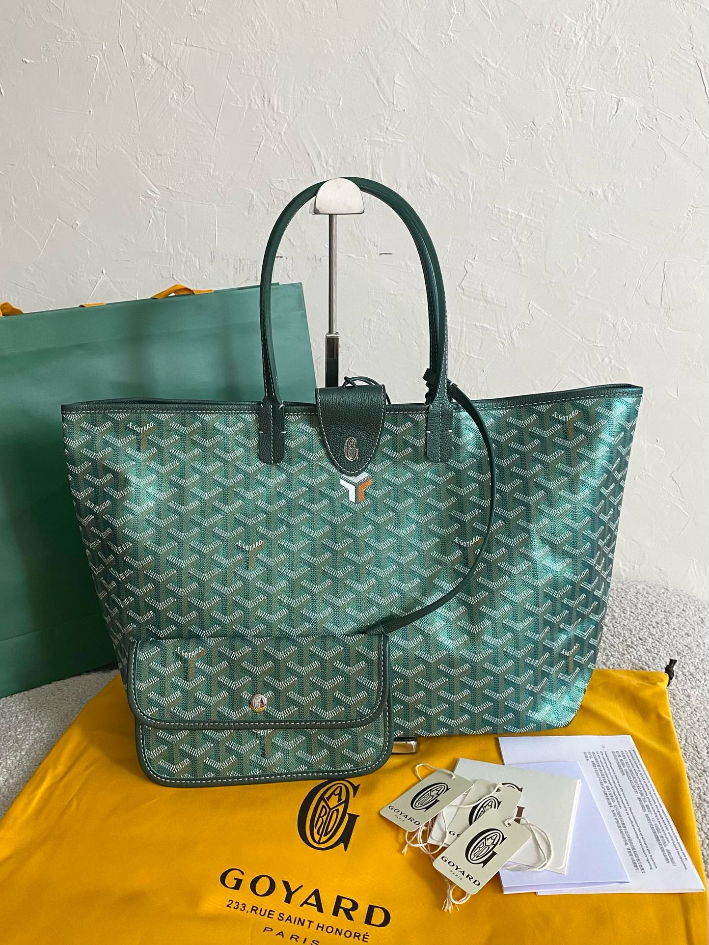 Goyard St. Louis PM Pearly Green