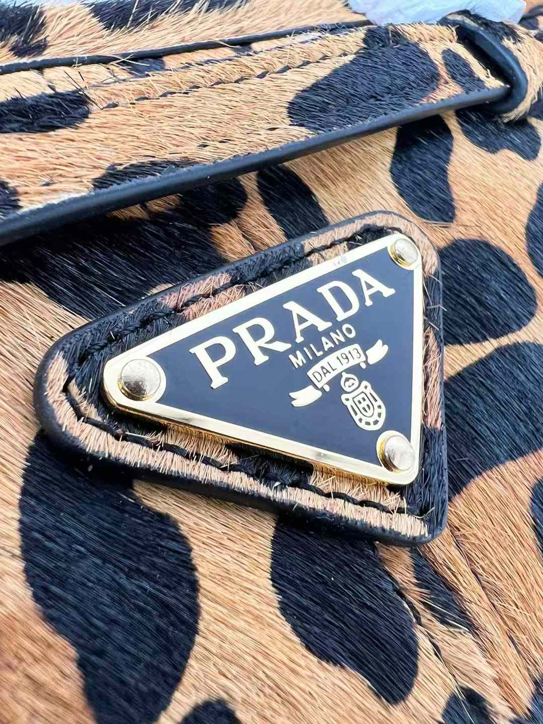 Prada Medium Leather Handbag Leopard Print Prada Medium Leather Handbag Leopard Print