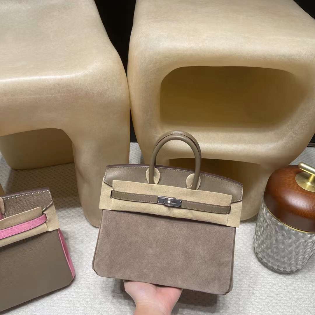 Hermès Birkin 25 Grizzly Gris Caillou & Etoupe