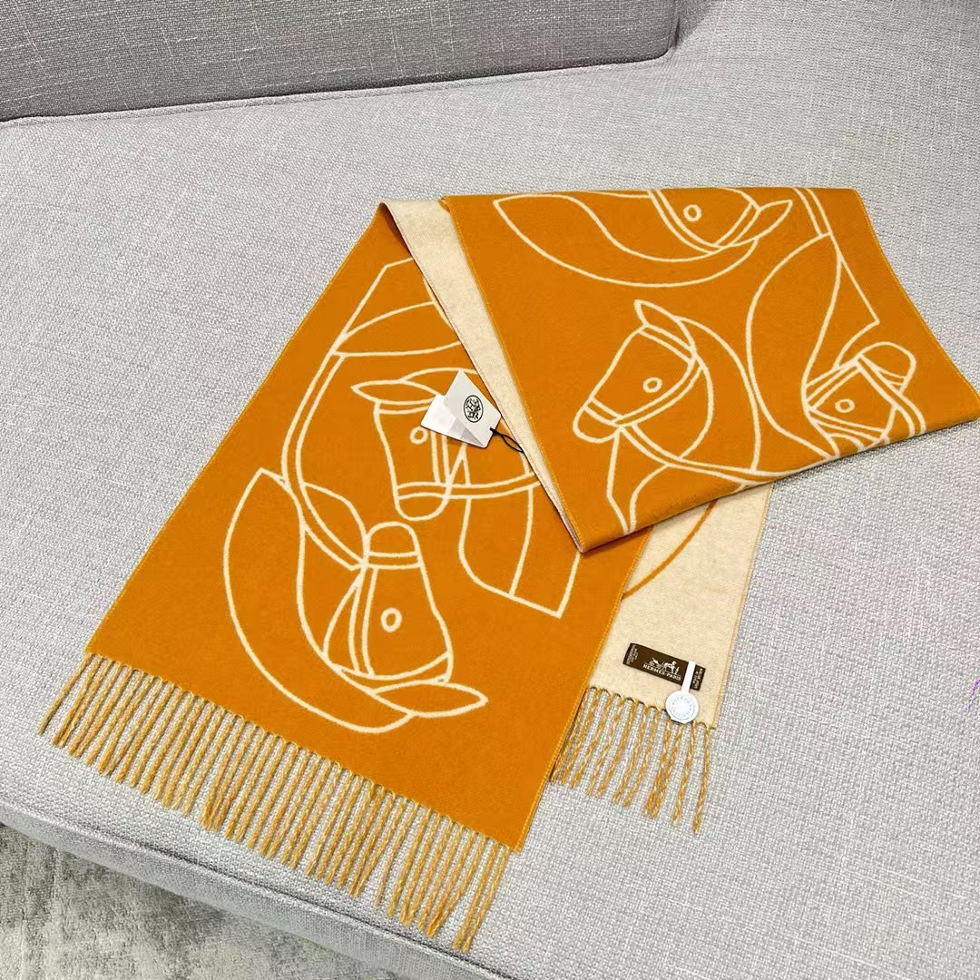 Hermes Casaque Entrelacs Equestres muffler