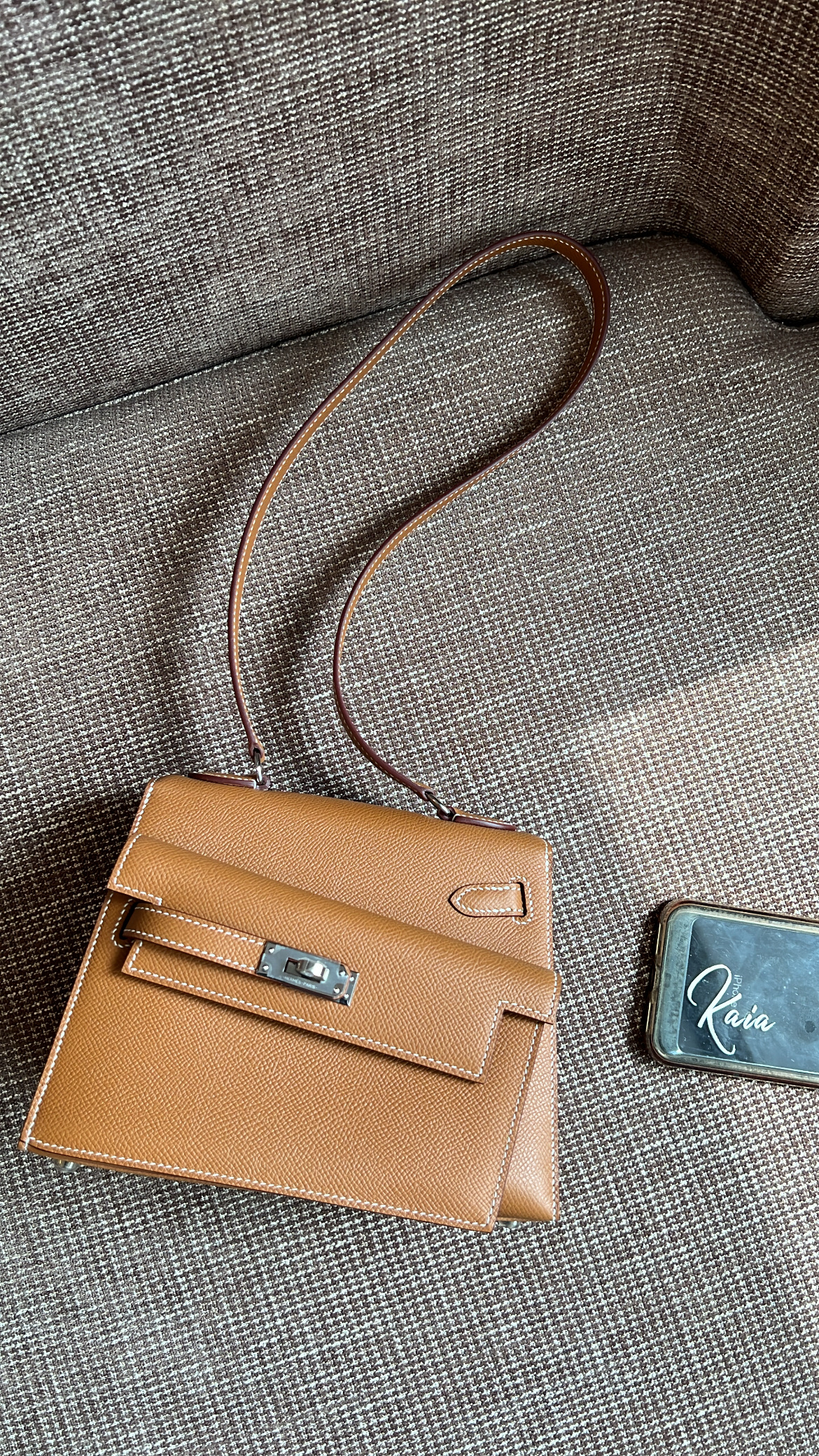 Hermès Kelly 20 Désordre Gold Epsom PHW