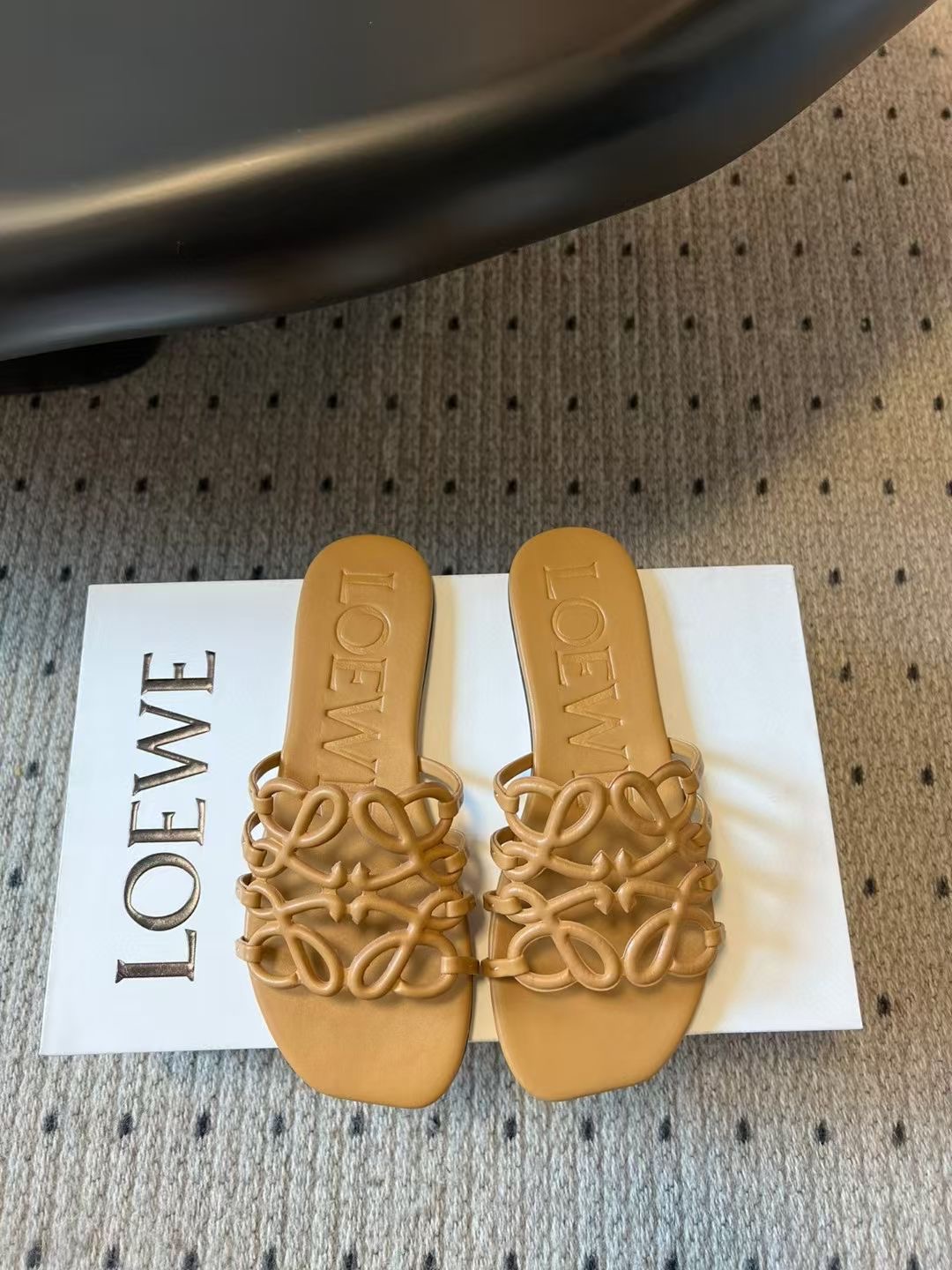 Loewe Anagram Leather Slide