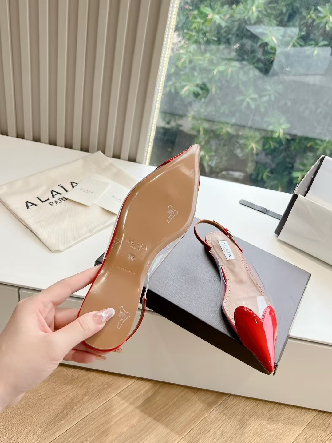Alaia Le Couer Flat Slingback Alaia Le Couer Flat Slingback