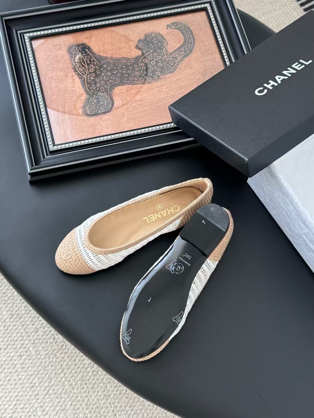 Chanel Raffia Ballerina Flats Shoes Chanel Raffia Ballerina Flats Shoes
