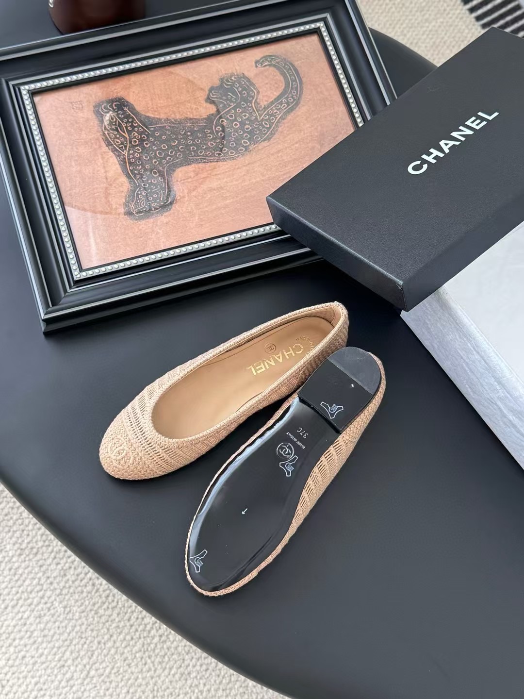 Chanel Raffia Ballerina Flats Shoes Chanel Raffia Ballerina Flats Shoes