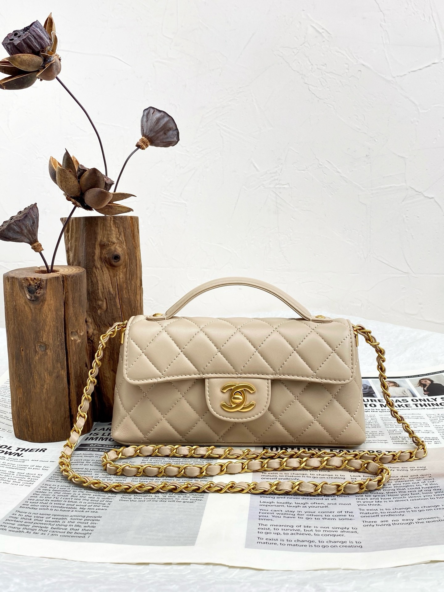 Chanel Mini Flap Bag With Top Handle