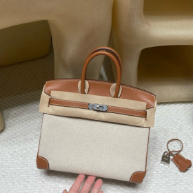 Celine Striped Couffin Panier Raffia Tote