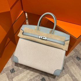 Celine Striped Couffin Panier Raffia Tote