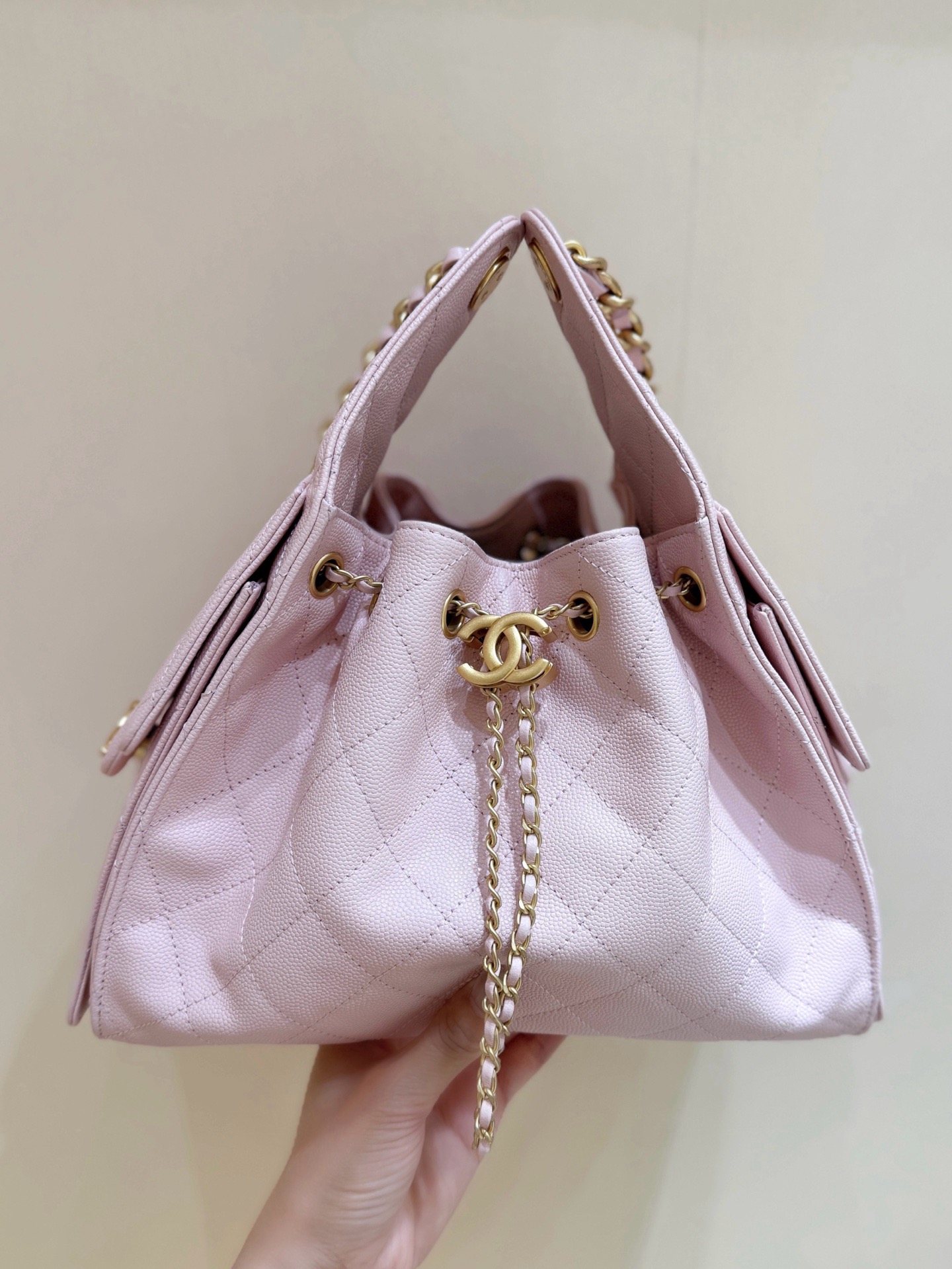Chanel Classic Double Flap Medium Caviar Light Blue