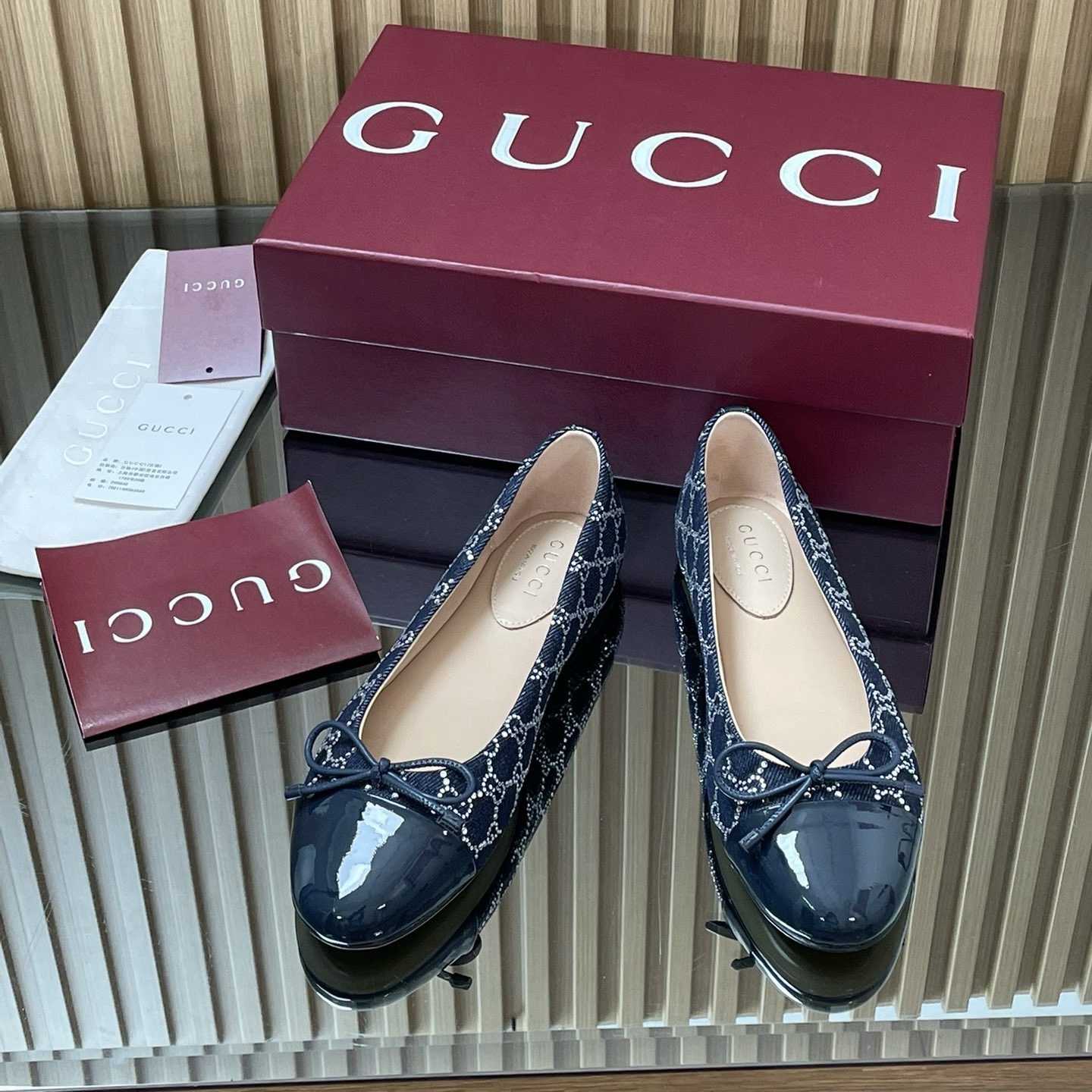 Gucci GG Crystal Ballet Flat Gucci GG Crystal Ballet Flat