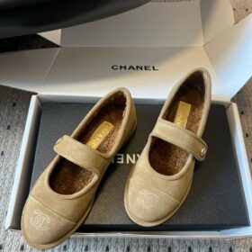 Chanel Mary Janes Shearling